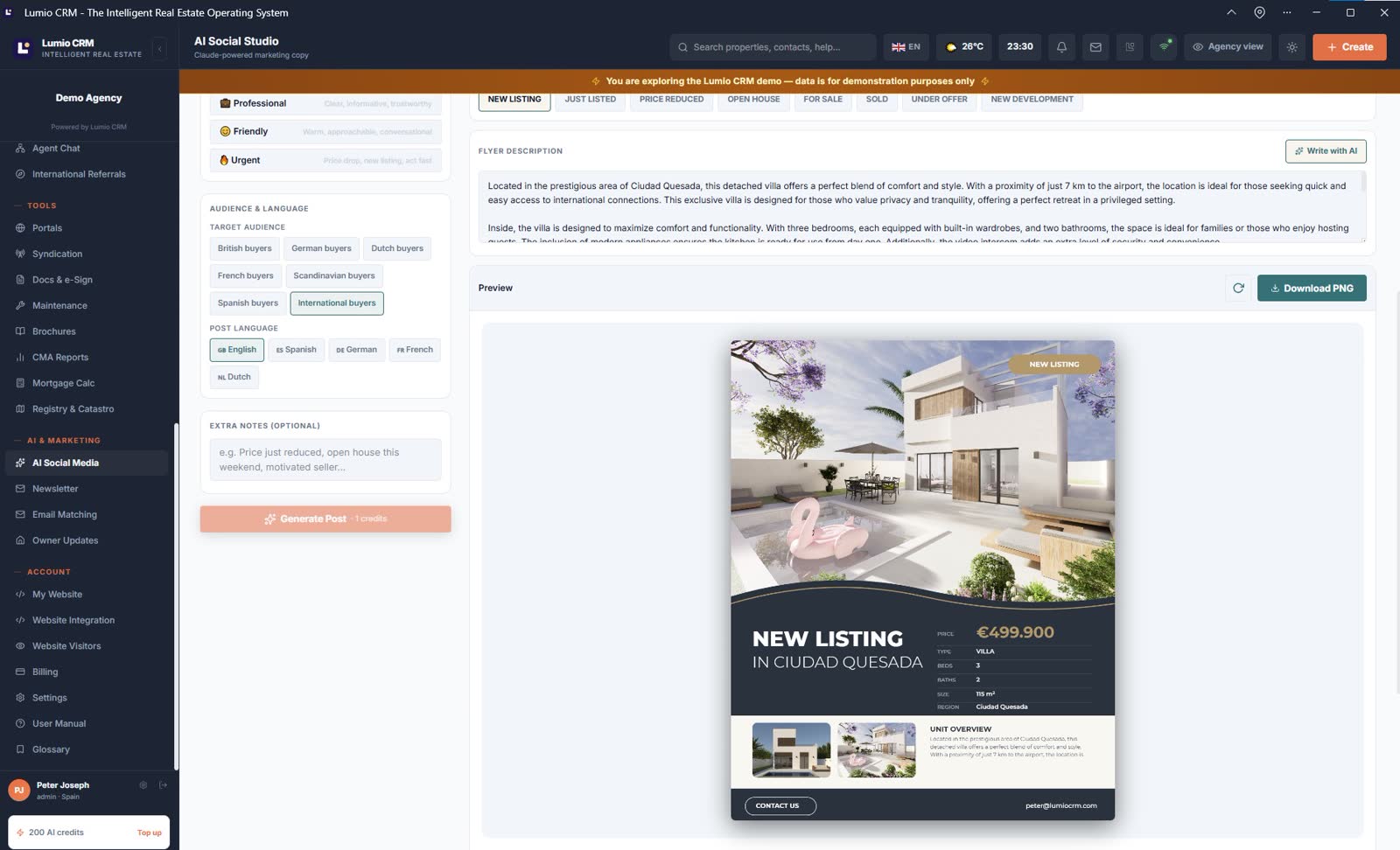 AI Studio writing your listings and posts