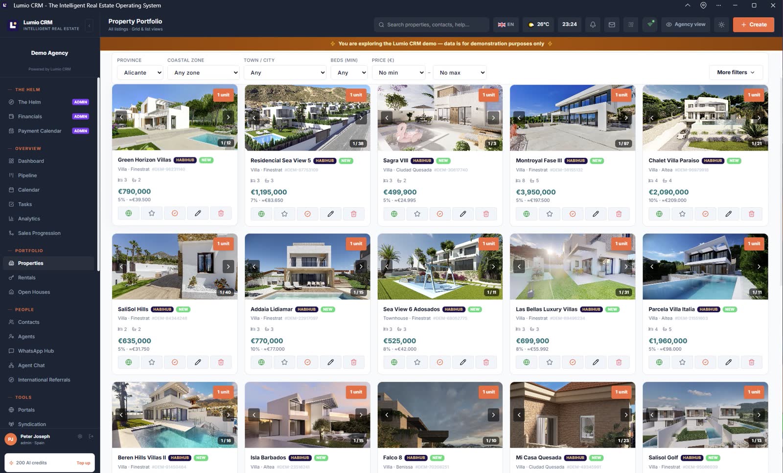 Your portfolio, stocked with new builds